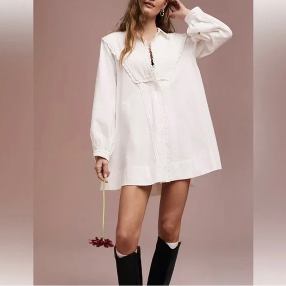 🔖 FREE PEOPLE Cherry Mini Dress Optic White Lightweight OB1683294 $138 - Picture 1 of 15